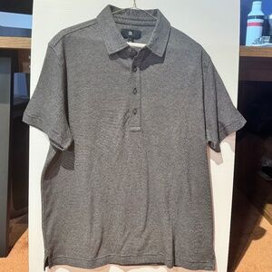 Banana Republic Luxury Touch Striped Short Sleeve Polo Shirt Men's sz L.